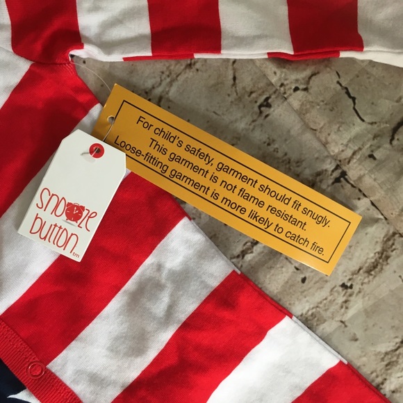 NWT Snooze button stars & stripes pajamas 3T. - Picture 6 of 8